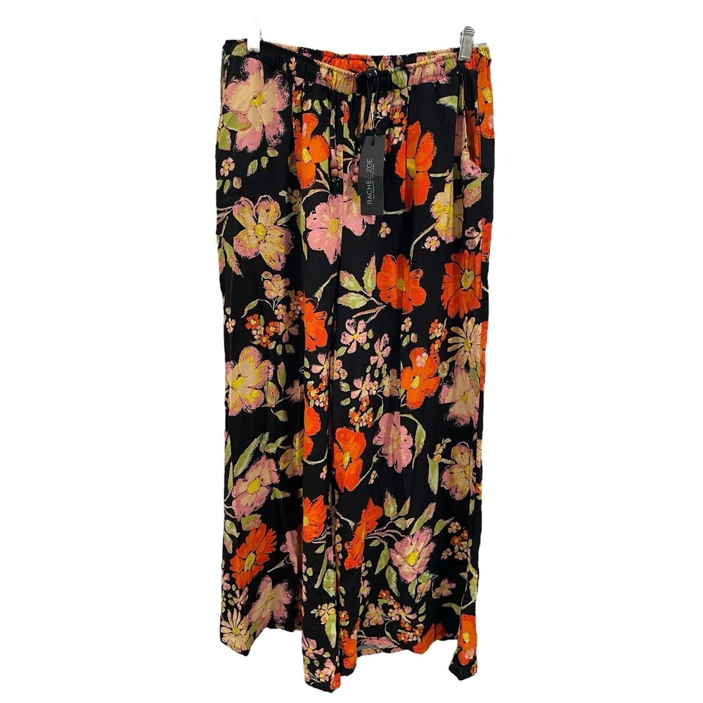 NWT Rachel Zoe Floral Boho Flowy‎ Elastic Waist Pants L SI56